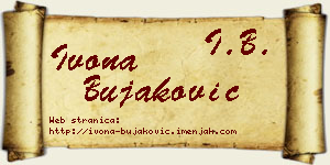 Ivona Bujaković vizit kartica
